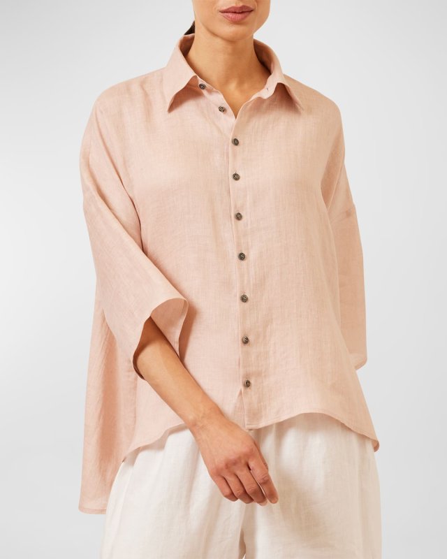 Wide A-Line Collar Shirt (Mid Length)